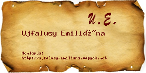 Ujfalusy Emiliána névjegykártya